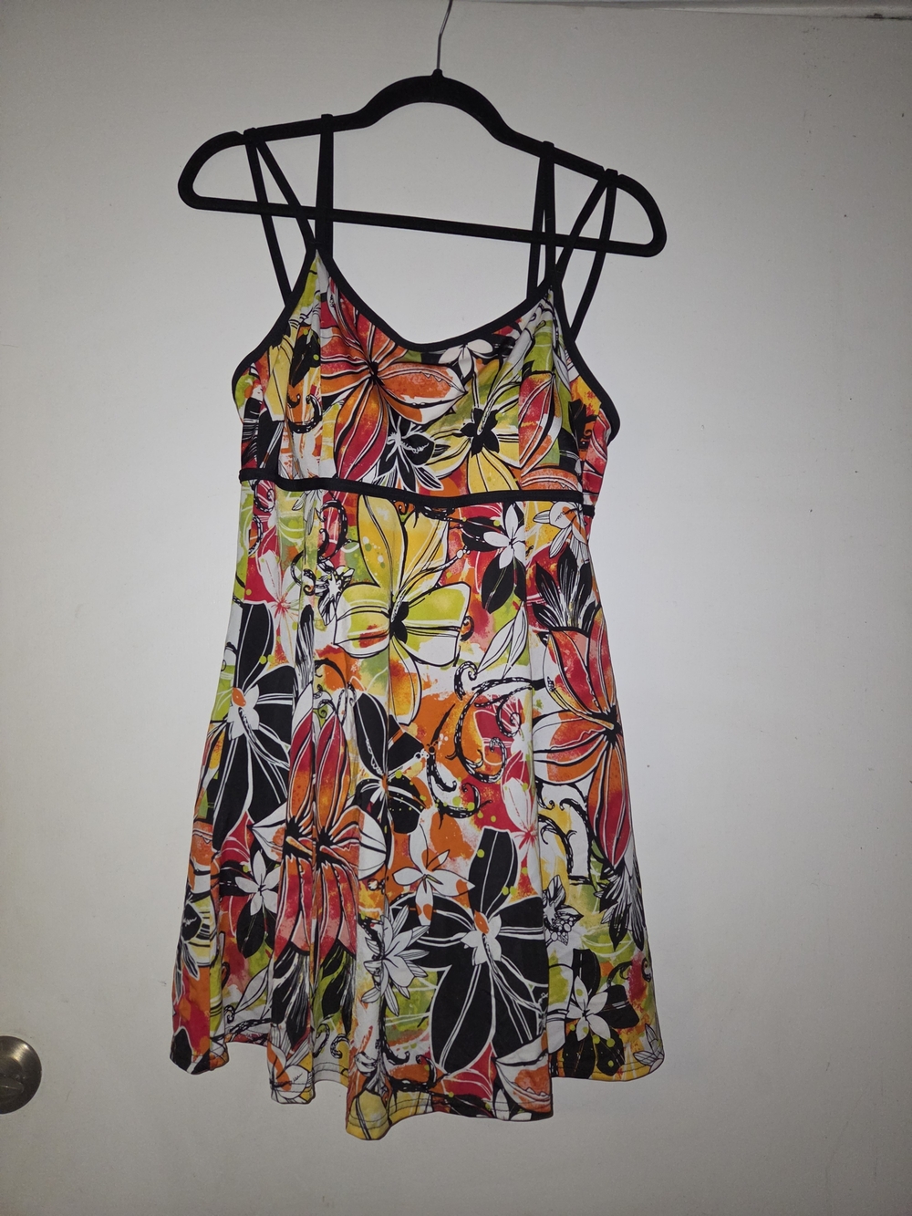 Swimsuit For All Beach Belle Dual  Spaghetti-Strap Vibrant Swim Dress Size 16